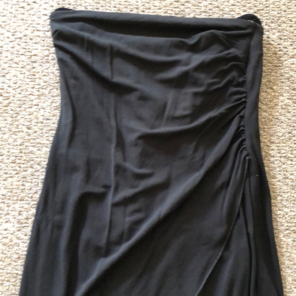 Black Crepe strapless dress